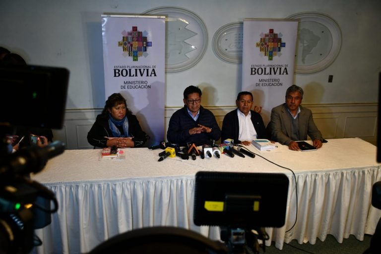 Conferencia de prensa de autoridades de Educación Foto: Ministerio de Educación