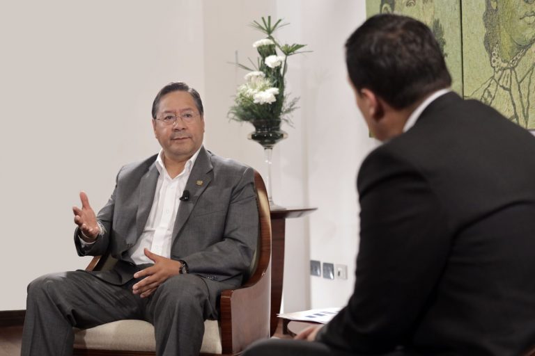 Entrevista presidente Luis Arce Foto: VICEMINISTERIO DE COMUNICACIÓN