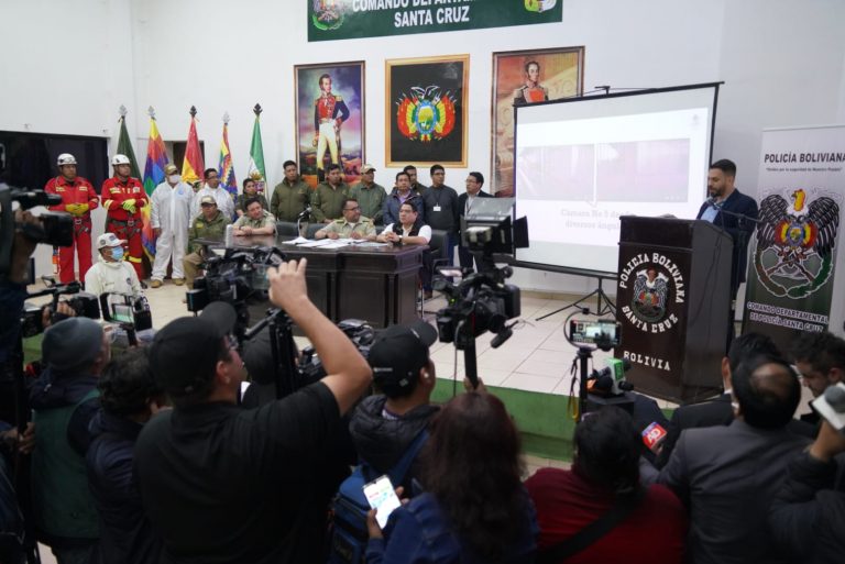 Ministro de Gobierno, Eduardo Del Castillo, en conferencia de prensa sobre el caso Colodro