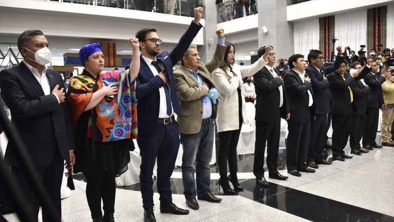Primer gabinete de ministros de Luis Arce /Foto: (AIZAR RALDES / AFP)