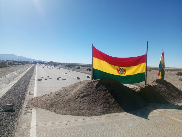 Bloqueos en la carretera a Pisiga Foto: Radio Fides