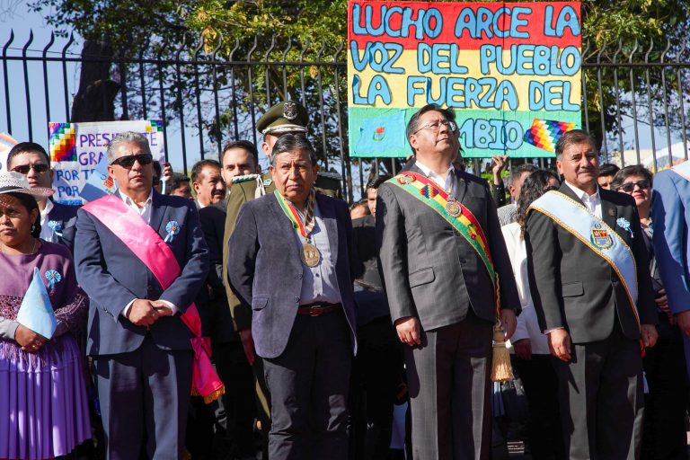 Presidente Arce en los actos por el grito libertario de Cbba /Foto: Lucho Arce Facebook