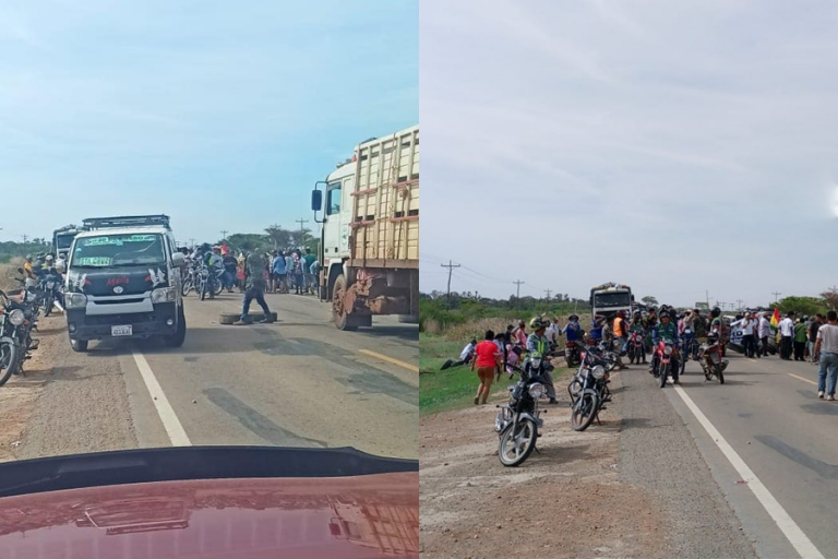 Bloqueos en Santa Cruz