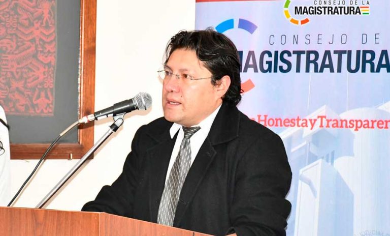 Marvin Molina, pdte Consejo de la Magistratura /Foto: ERBOL