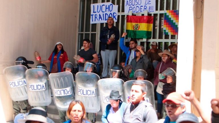 Evistas movilizados en Sucre la segunda semana de enero 2024 /Foto: Opinión/