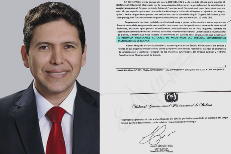 Magistrado Carlos Calderón presenta su carta de renuncia