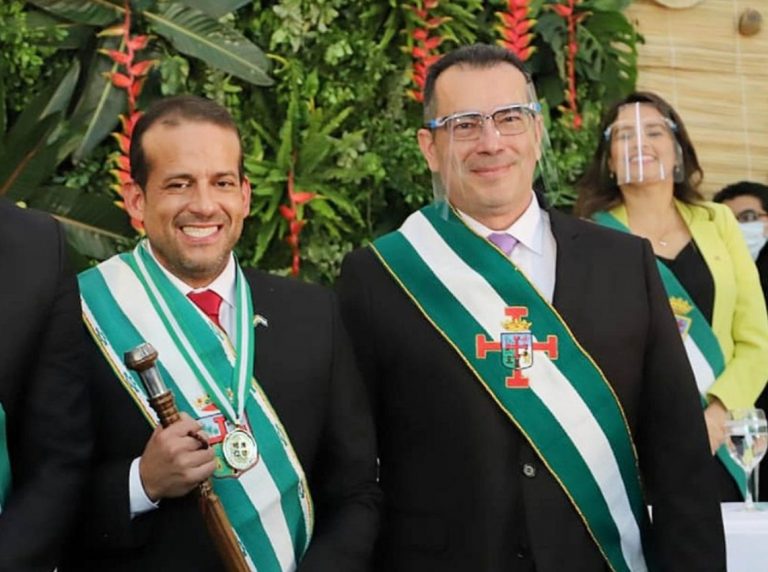 Luis Fernando Camacho y Mario Aguilera /Foto: La Razón/