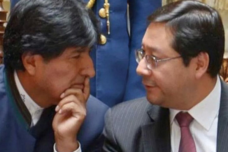 Evo Morales y Luis Arce