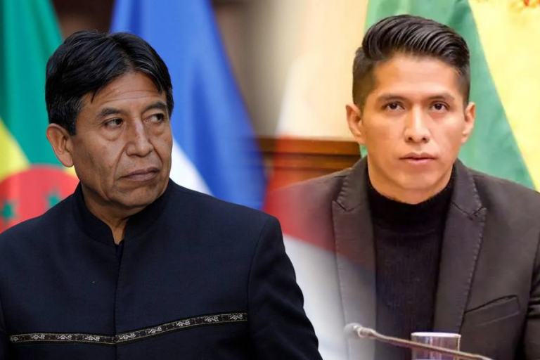 Vicepresidente David Choquehuanca y Andrónico Rodríguez Pdte. Cámara de Senadores