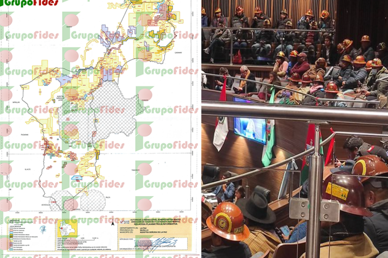 Mapa y mineros en el parlamento Imagen de referencia