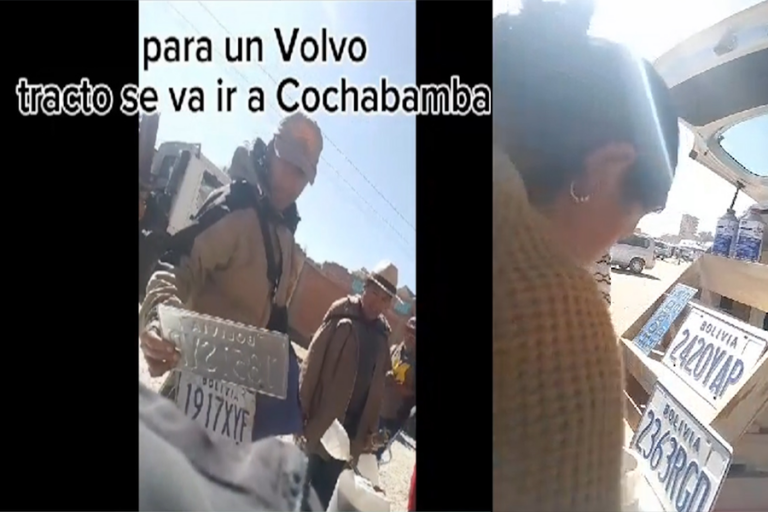 Venta ilegal de placas en Patacamaya
