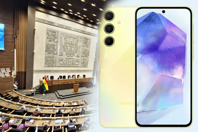 Cámara de diputados y celular A55 5G