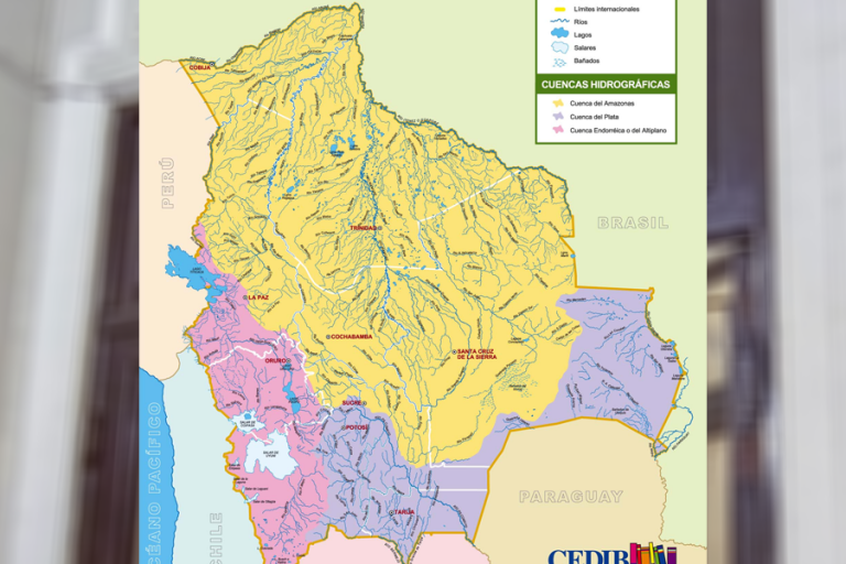 Mapa Hidrográfico de Bolivia /Foto: CEDIB/