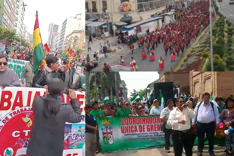 Marchas en las ciudades de La Paz y Santa Cruz