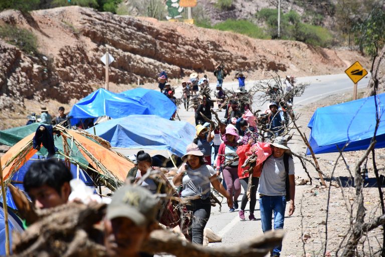 Bloqueo en Pirque Parotani /Foto: Kawsachun Coca/
