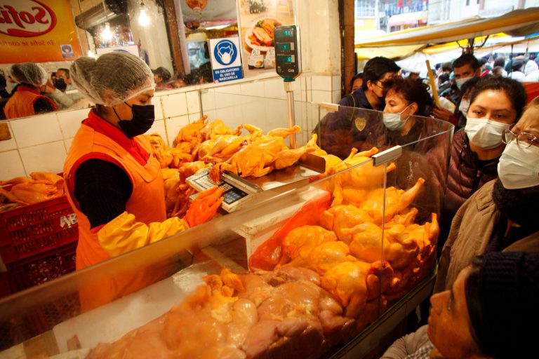 Venta de pollo en mercados de Bolivia /Imagen de referencia/