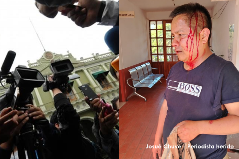 Medios de comunicación y periodista herido en Mairana