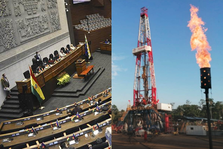 Diputados Bolivia - Exploración hidrocarburos /Imagen ilustrativa/ Fotos: Cámara de Diputados / Ministerio de Hidrocarburos