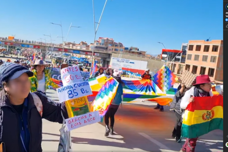 Marcha evista ya en El Alto / Foto: Captura de pantalla redes sociales
