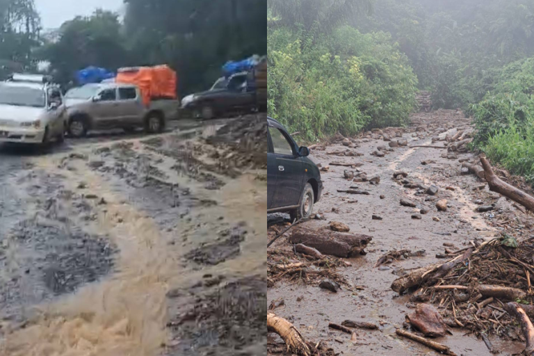 Lluvias afectan vías