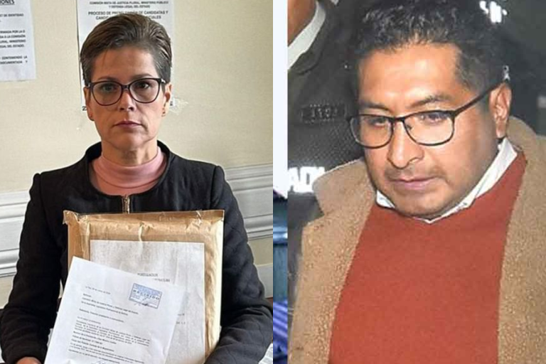 Jueces Lilian Moreno y Andrés Zavaleta