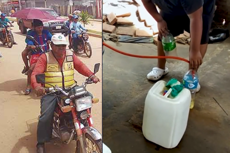 Mototaxis en Cobija y venta de combustible en botella /Imagen de referencia/