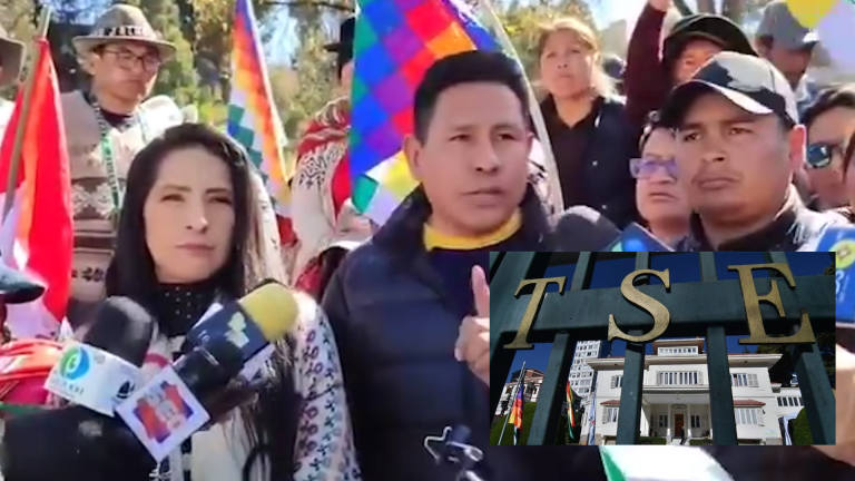 Conferencia de prensa de evistas en La Paz