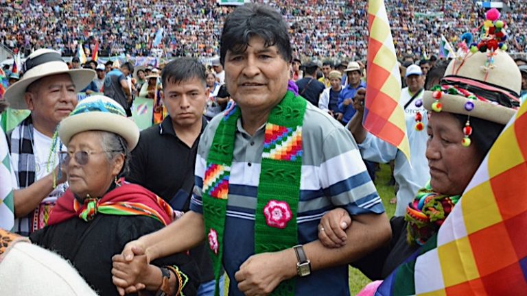 Evo Morales en un acto pùblico /foto: Evo Morales facebook/
