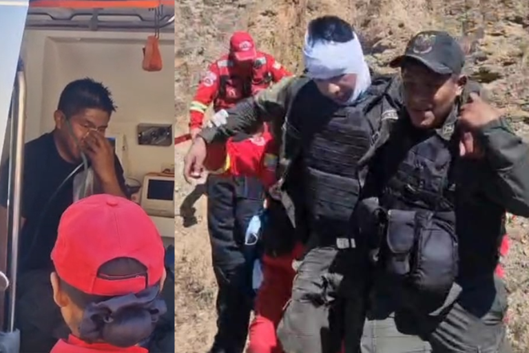 Policías heridos en Cochabamba