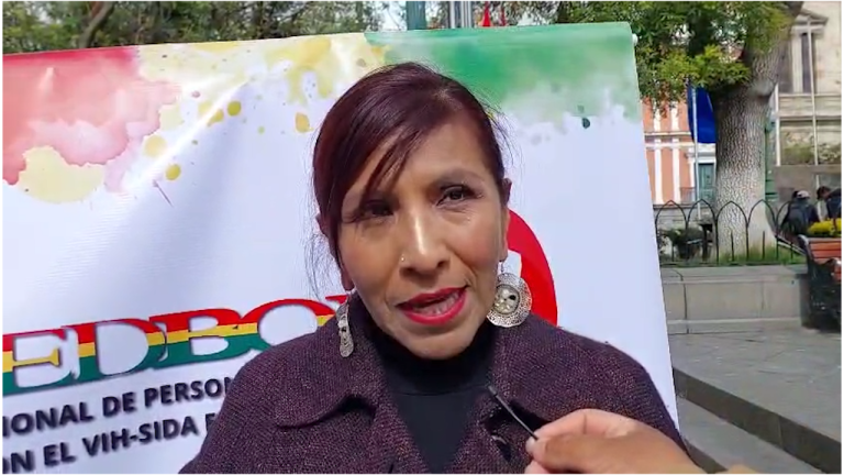 Virginia Ilaquita, representante de la Red Nacional de Personas Viviendo con VIH