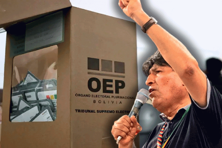 Material electoral y Evo Morales /Imagen Ilustrativa/