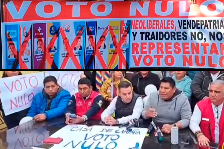 Voto nulo y evistas promoviendo el voto nulo /Imagen ilustrativa/