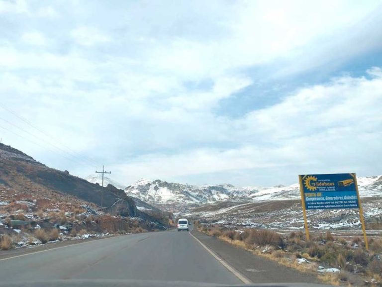 Nevadas en los picos altos y cordilleras. Foto: El Potosí