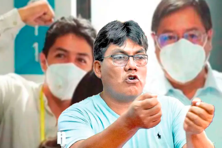 El presidente Luis Arce junto a su hijo, el diputado evista Héctor Arce. COMPOSICIÓN OPINIÓN