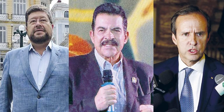 Samuel Doria Medina. Manfred Reyes Villa y Jorge Tuto Quiroga