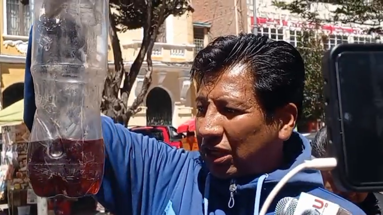 Carlos Choque - dirigente de los transportistas en Oruro