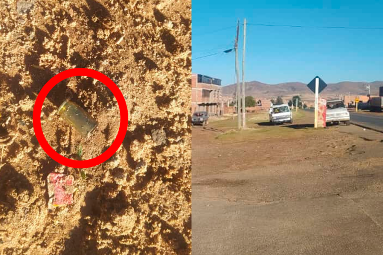 Casquillo de bala y lugar del hecho en Betanzos