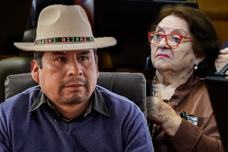 Javier García exalcalde de Colchane - Chile y diputada María Luisa Cordero /Imagen de referencia/