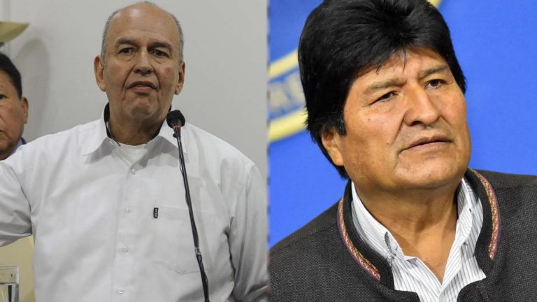 El exministro de Gobierno Arturo Murillo y el expresidente Evo Morales