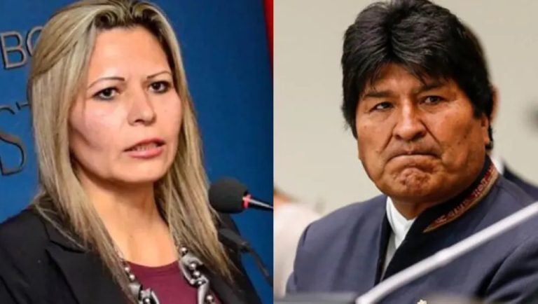 Sandra Gutiérrez, exfiscal de Tarija y Evo Morales