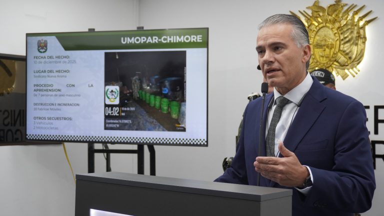 Emboscada a efectivos de Umopar deja policías heridos, vehículos destrozados y siete aprehendidos Ernesto Justiniano - viceministro de Defensa Social y Sustancias Controladas.